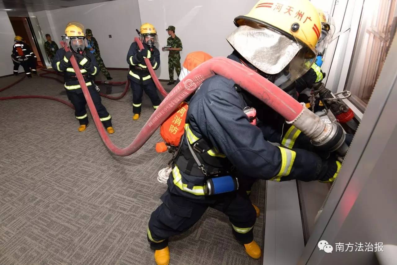 广东大型城市消防灭火救援演练,消防演练拍摄