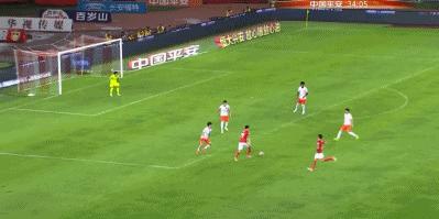 半场：高拉特头球破门，恒大1-0鲁能