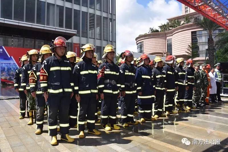 广东大型城市消防灭火救援演练,消防演练拍摄