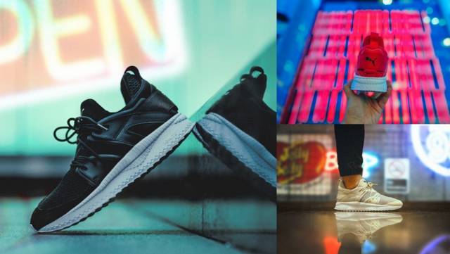 puma蕾哈娜板鞋紫色,puma潮鞋