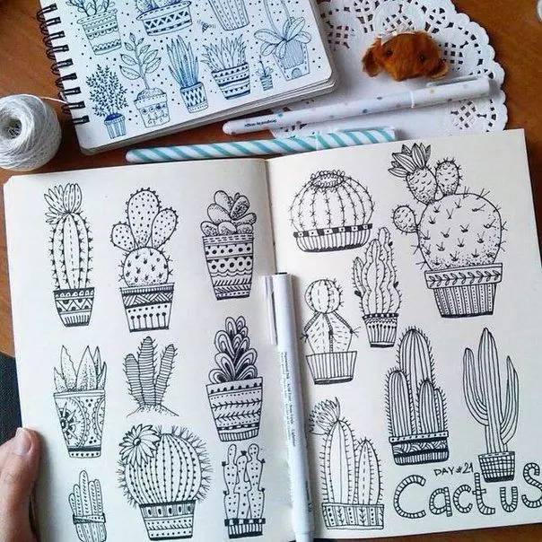 零基础针管笔黑白手绘,简单针管笔手绘插画