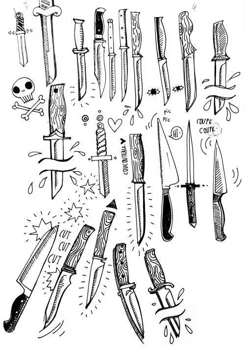 零基础针管笔黑白手绘,简单针管笔手绘插画