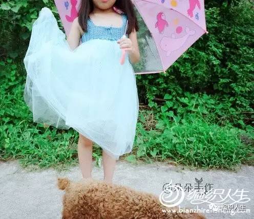 背心蓬蓬裙怎么搭配衣服才好看,钩布结合儿童裙图解