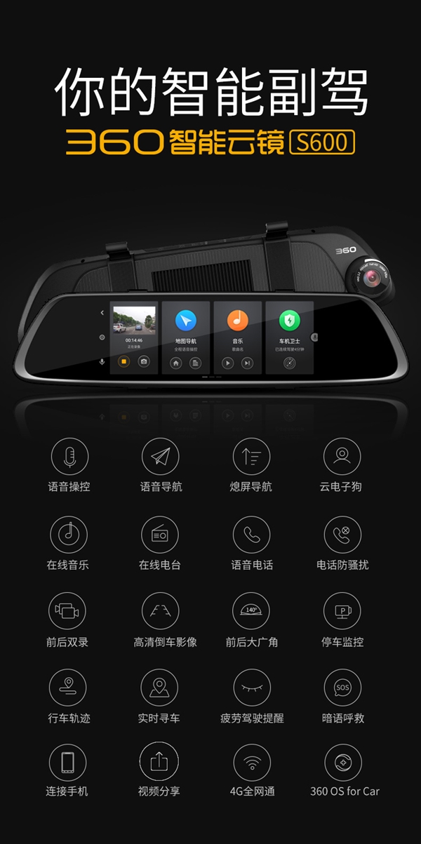 799元！360智能云镜S600亮相：6.86大屏