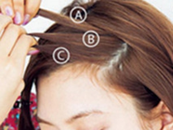 鱼骨辫半扎发编发教程简单好看,儿童刘海编发鱼骨辫