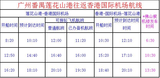 佛山至香港直通巴士时间表,佛山至香港直通巴士票价