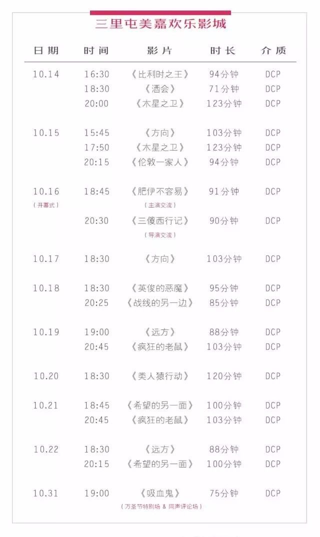 放映|艺术电影放映信息,10.11-10.15:最不该错过的王牌特工2和欧盟影展来了!