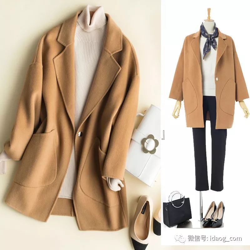 小个子羊绒大衣轻奢感,轻奢感气质呢子大衣