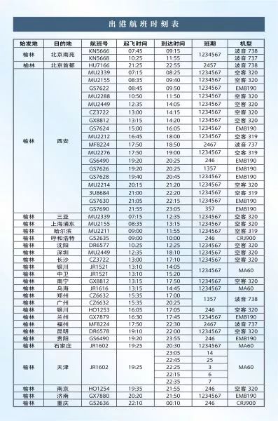 最新消息榆林机场恢复多条航线,榆林机场换季新增航线