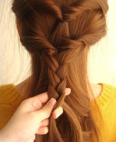 披肩发发型扎法教程,披肩发发型简单扎法视频教程