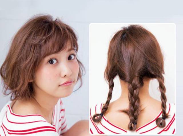 不用剪短发就能变成短发教程,不用剪发轻松秒变短发