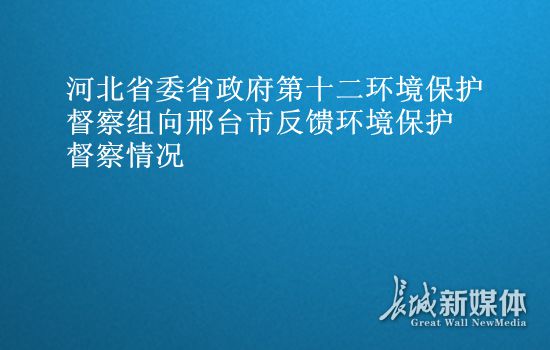 邢台环保督察最新通报,河北省第十一环境督察组