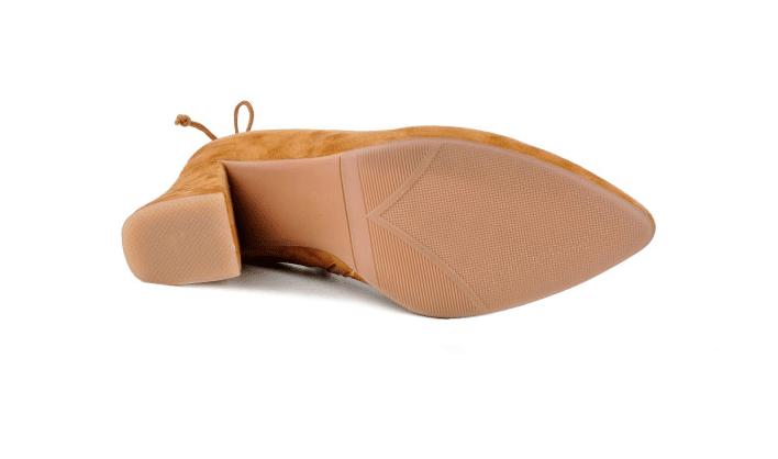 新款短靴粗跟尖头软皮加绒马丁靴,短靴圆头软皮棉靴