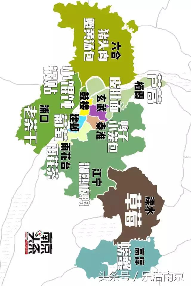 南京市11个区分布图高清,最新南京全图