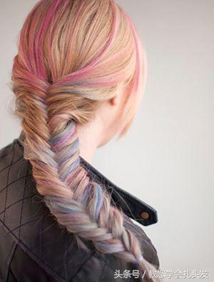 好看的发型扎法女童10-12岁鱼尾辫,从头顶上就开始编鱼尾辫怎么编