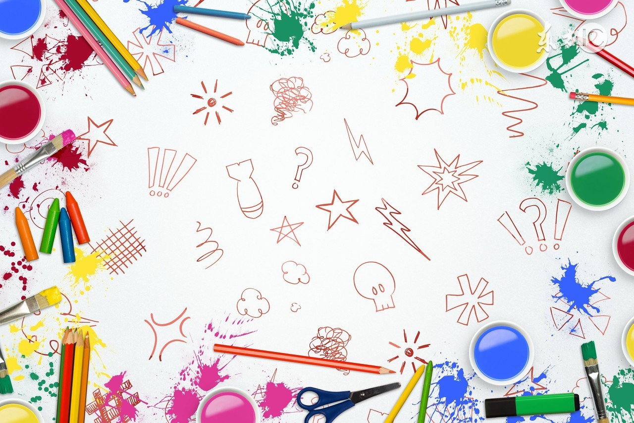 儿童绘画涂鸦教程,儿童绘画涂鸦填色线稿