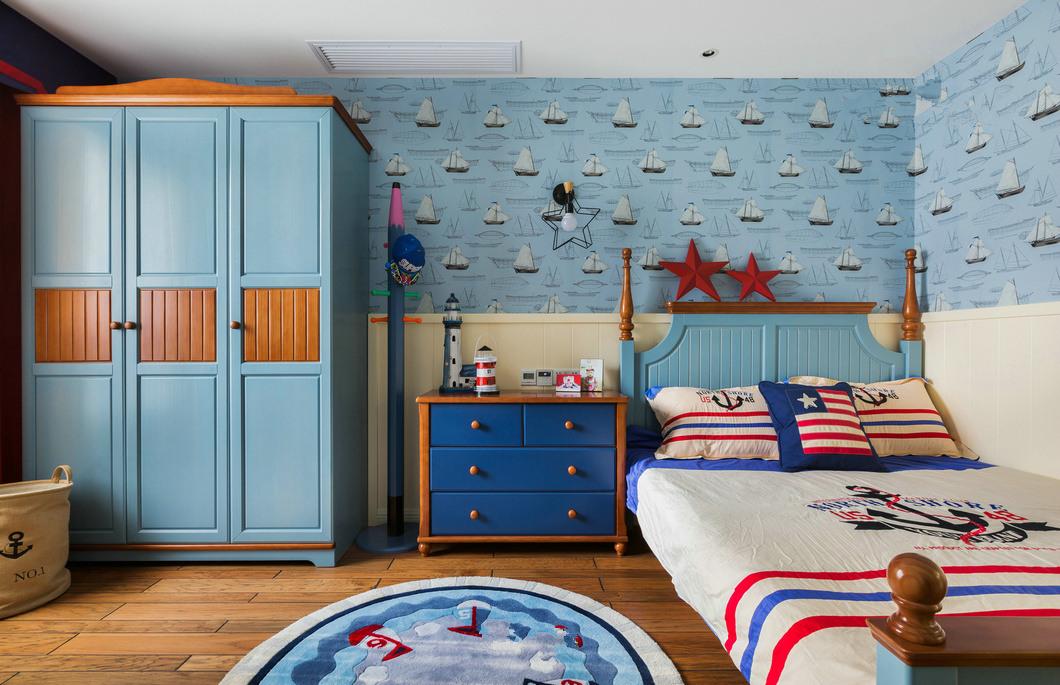 128平米美式风全是设计细节,美式风格小户型三室两厅