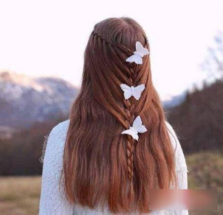 适合编头发的简单编发,自己编刘海辫子发型教程