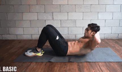 腹肌训练教程七天练出腹肌马甲线,女生练马甲线最有效方法瑜伽垫