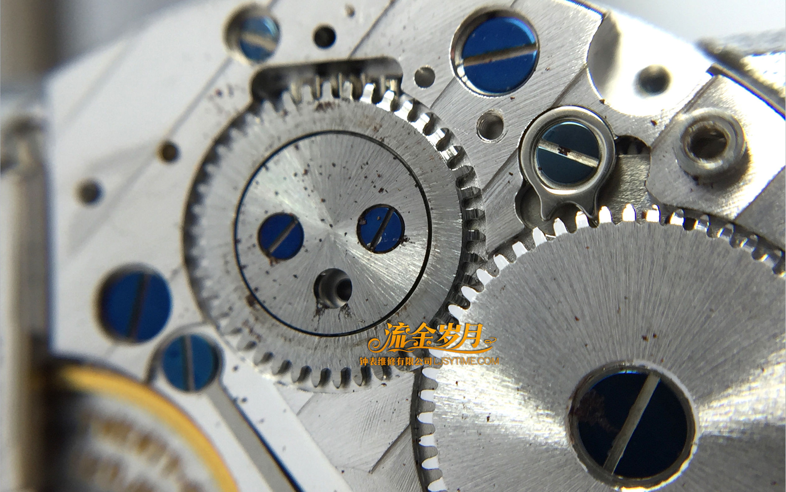 手表进水导致停走,不及时洗油真的很伤!把芯生锈断掉要换,机芯满是锈迹~看芝柏单按钮计时洗油后焕然一新