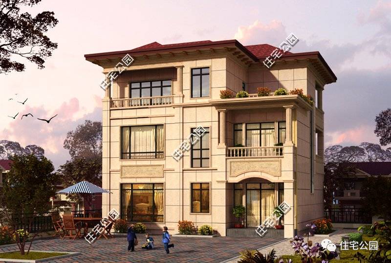 别墅外墙文化石和真石漆搭配效果,外墙干挂花岗岩效果图