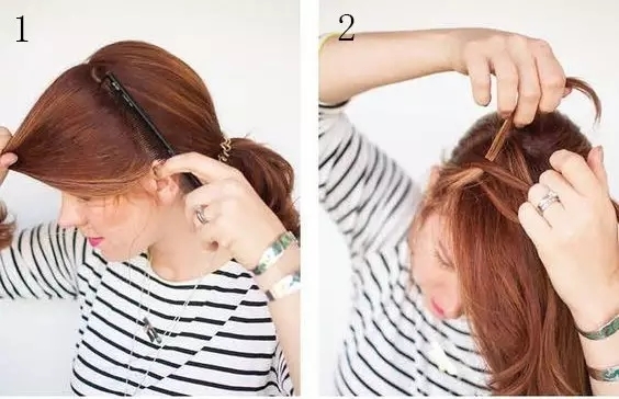 年会发型中长发编发大脸,编发简单易学中长发适合大脸