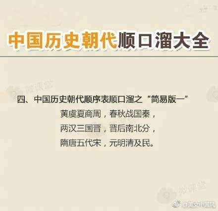 中国历史朝代顺口溜带拼音慢节奏,中国历史朝代顺口溜的解释