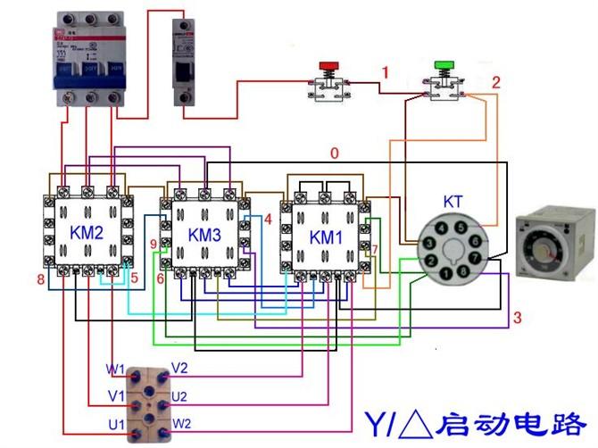 断路器线圈与电表接线图,三相四线制电表和断路器接线图