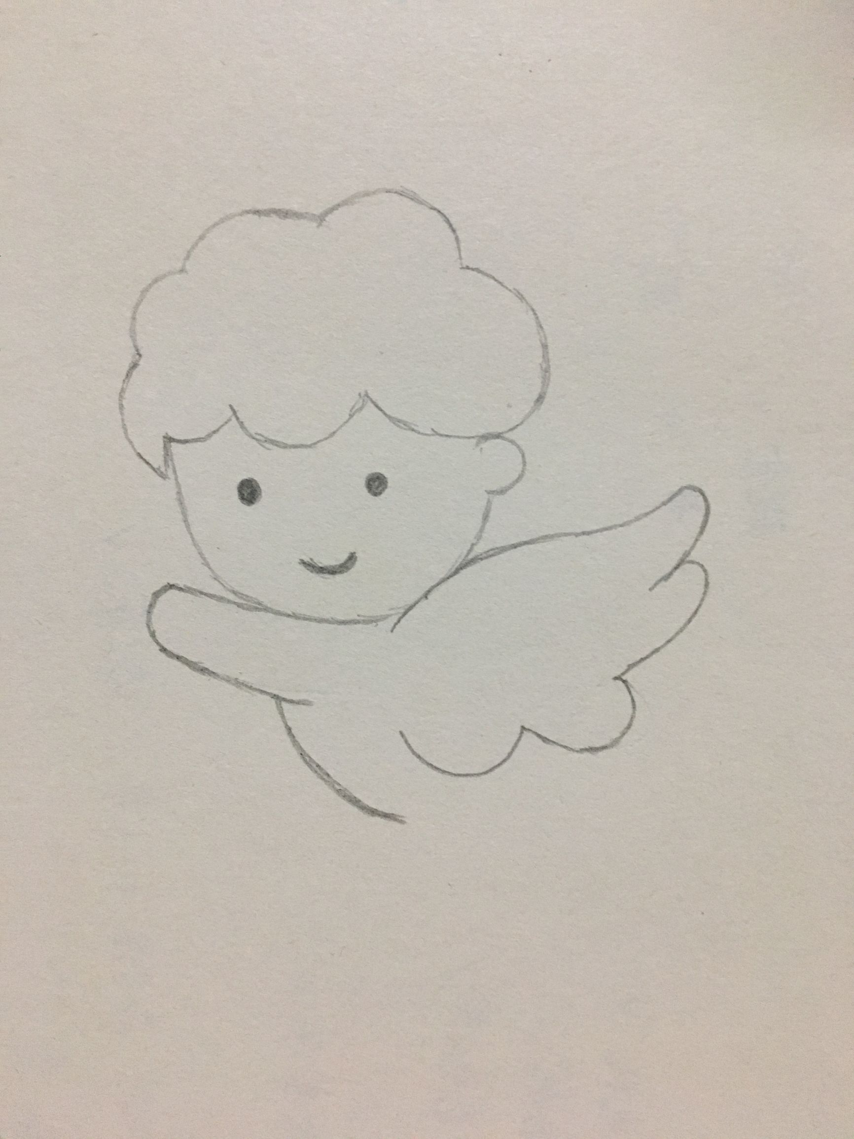 文明小天使主题简笔画,简笔画小天使的画法