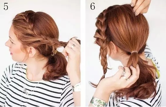 年会发型中长发编发大脸,编发简单易学中长发适合大脸