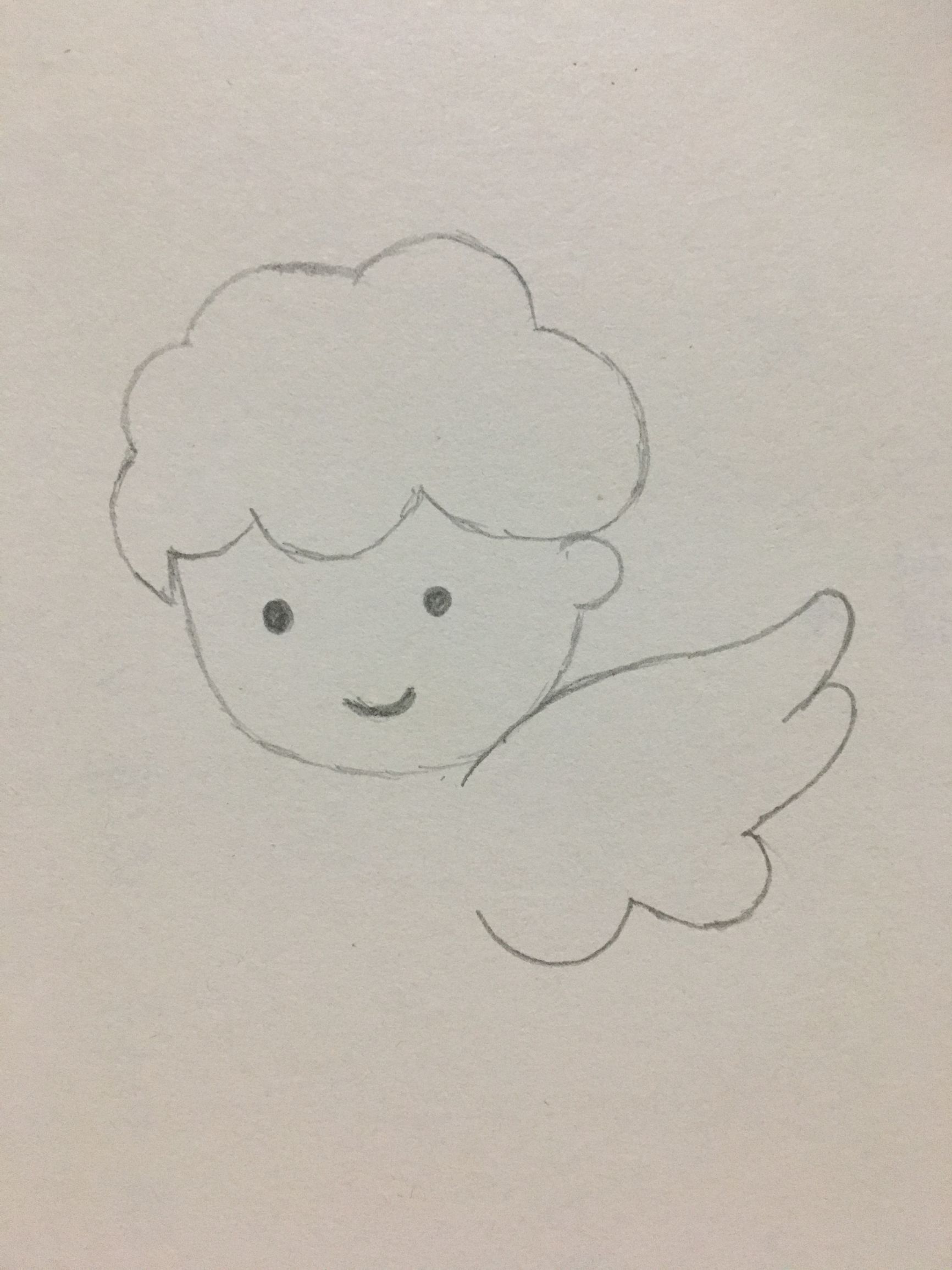 文明小天使主题简笔画,简笔画小天使的画法