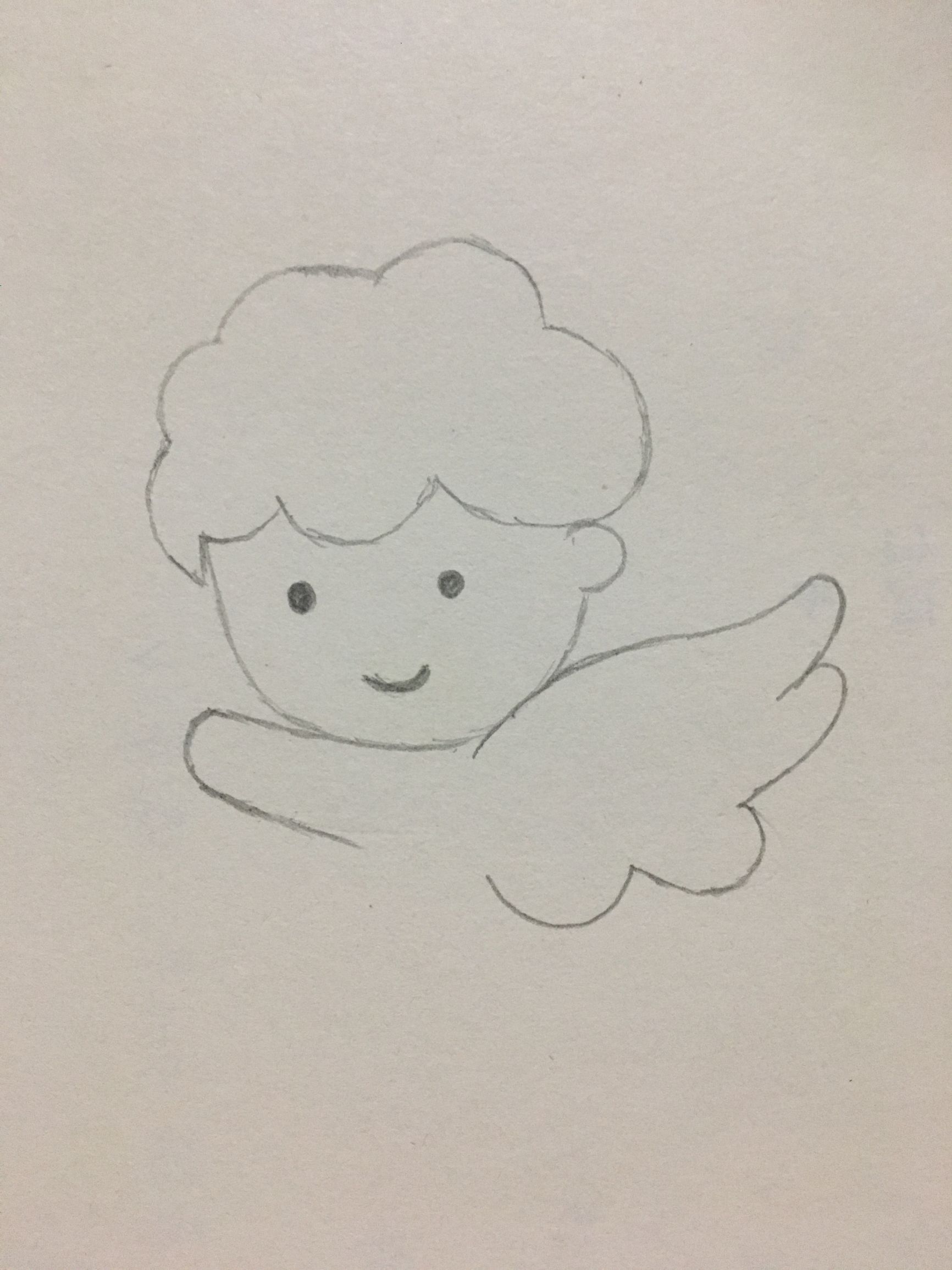 文明小天使主题简笔画,简笔画小天使的画法