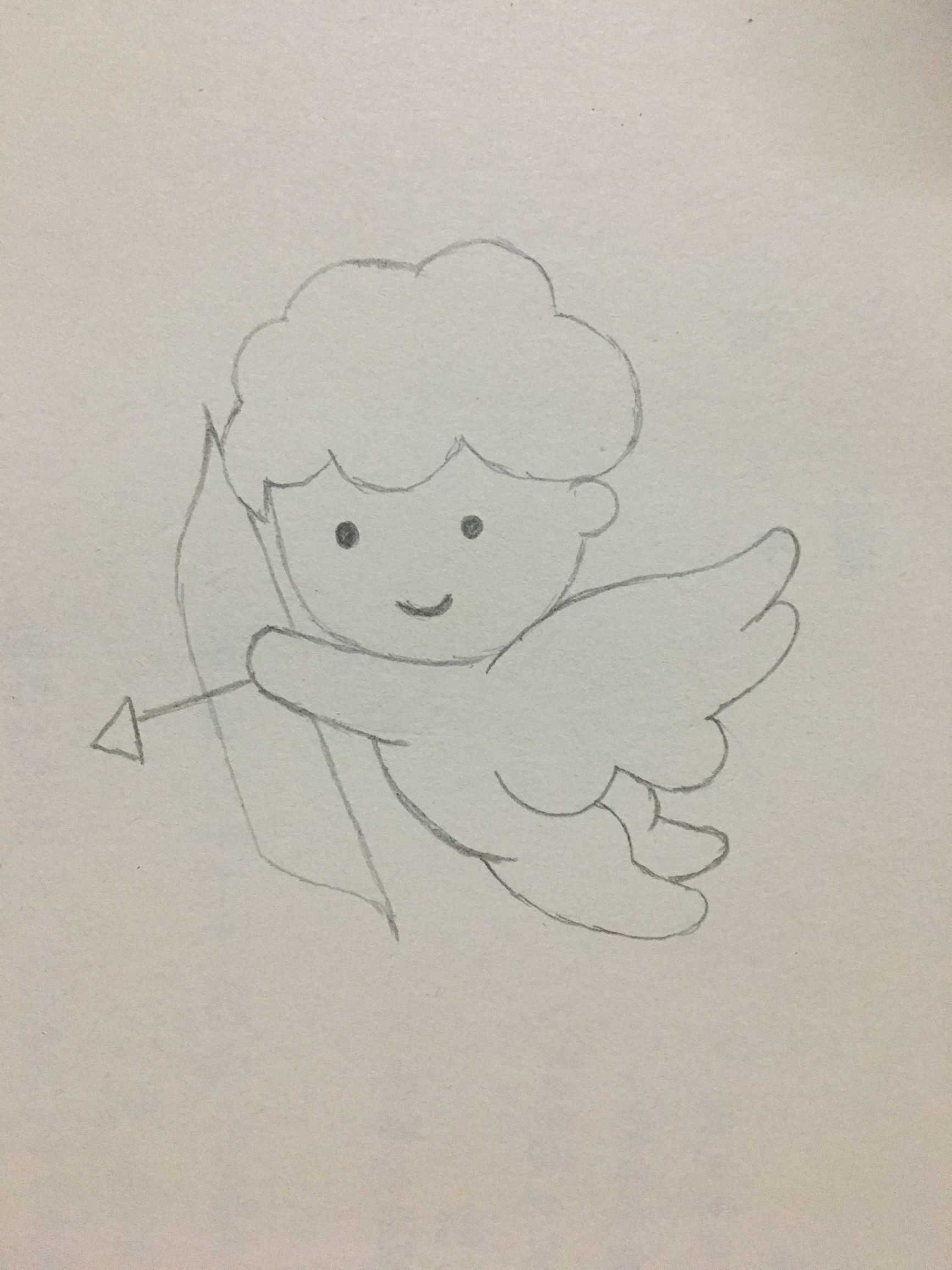 文明小天使主题简笔画,简笔画小天使的画法