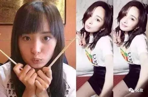化妆前后差异很大的女明星,化妆前后对照的女明星图片