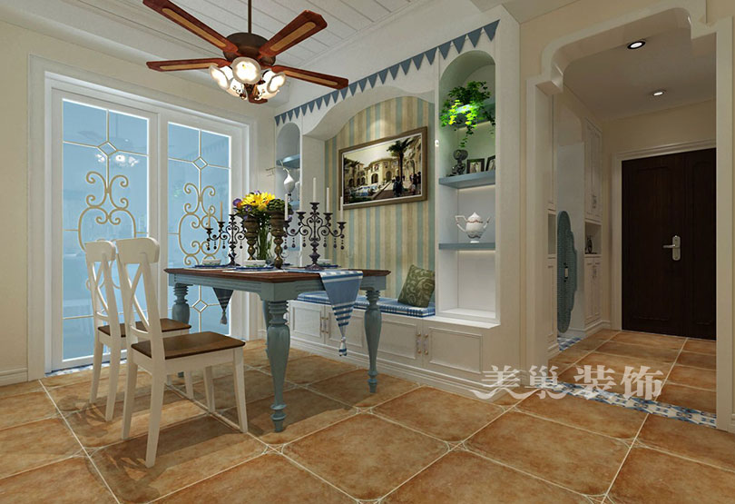 美巢装饰装修效果图，地中海风格清新时尚