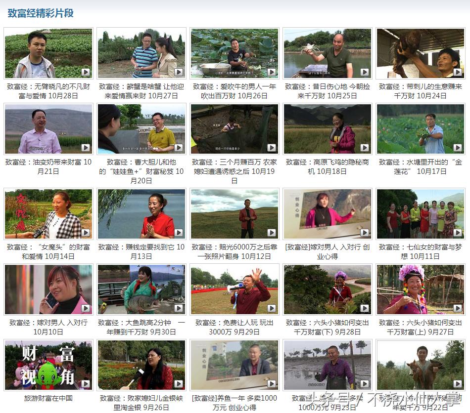 第一致富类节目,不单致穷能力强,取标题也是一绝,赶紧学学