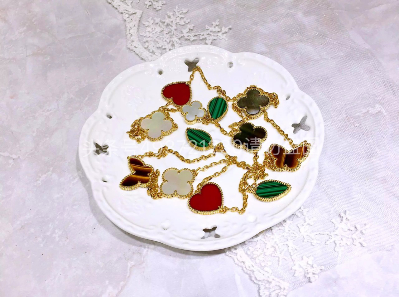 四叶草项链梵克雅宝红色颜色区别,梵克雅宝四叶草项链买什么颜色好