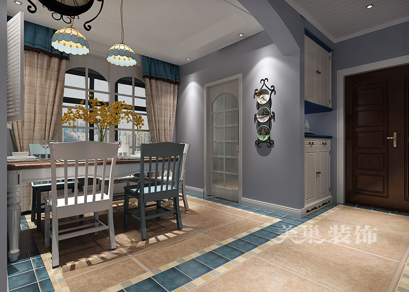 美巢装饰装修效果图，地中海风格清新时尚