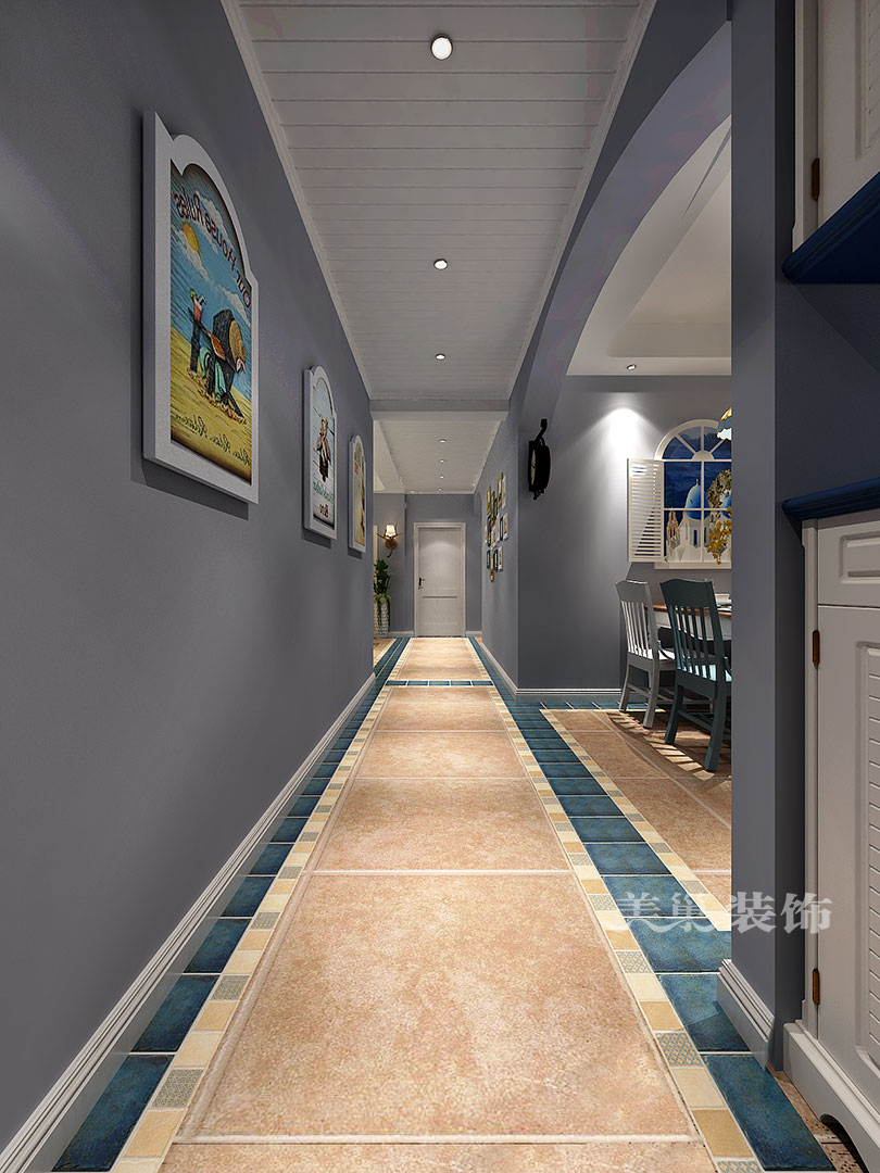 美巢装饰装修效果图，地中海风格清新时尚