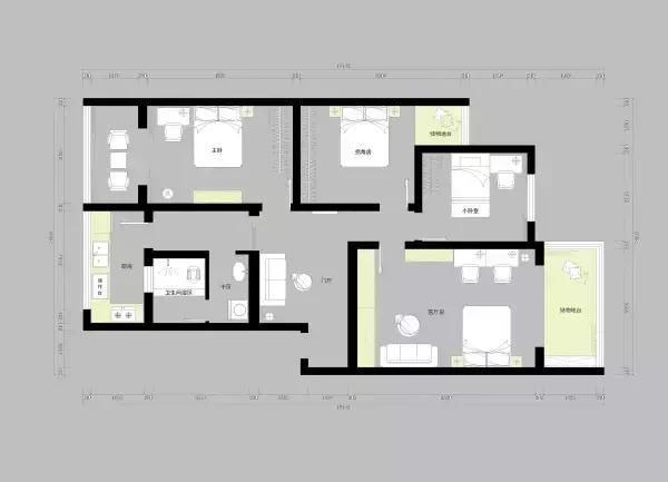 美呆！成都110㎡旧房爆改，缩小客厅拥有了4个卧室