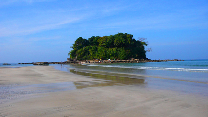 缅甸额布里海滩和维桑海滩,缅甸维桑海滩位置地图