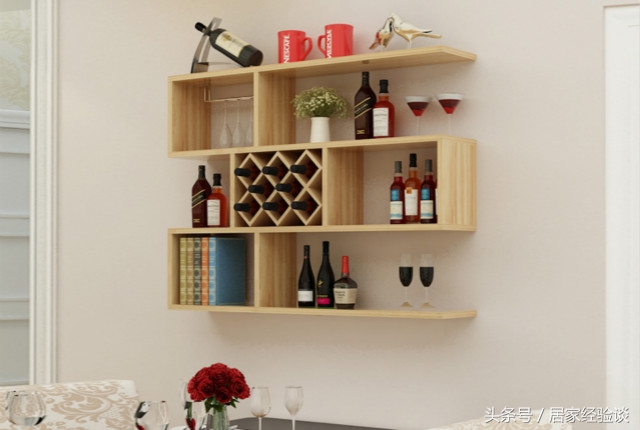 室内酒架设计效果图,现代极简酒架设计效果图