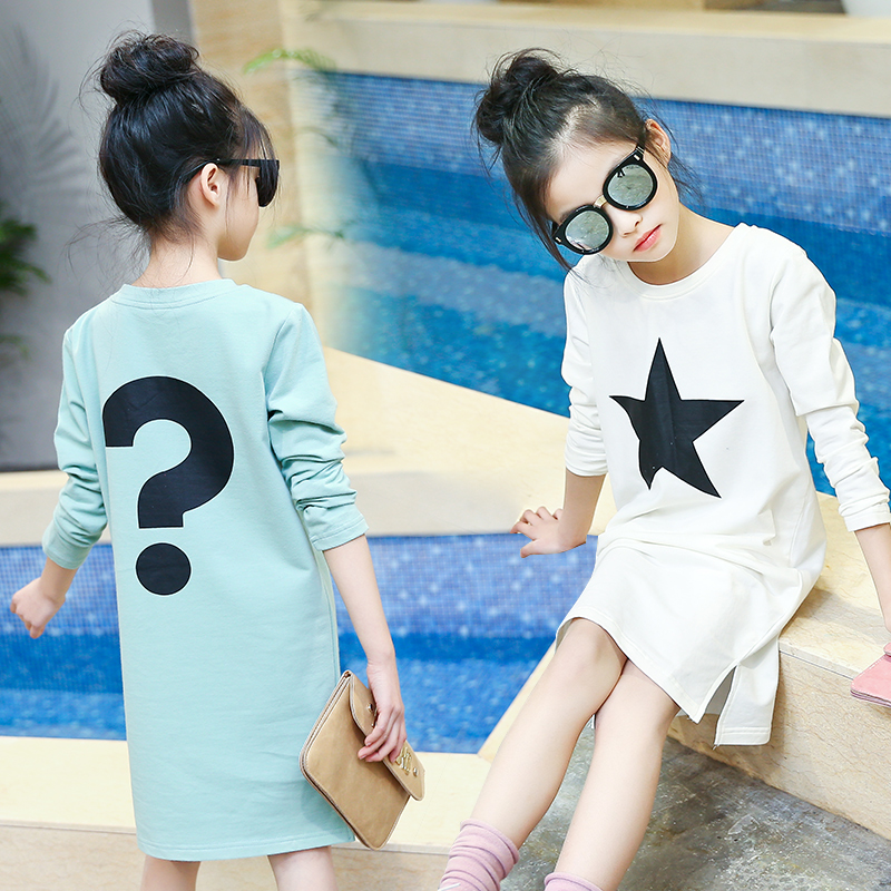 女童t恤夏中大童时尚,儿童t恤女童时尚