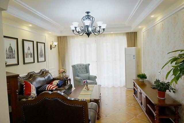 十堰蓝山郡81平美式风格全包花了8万，邻居都说效果很漂亮
