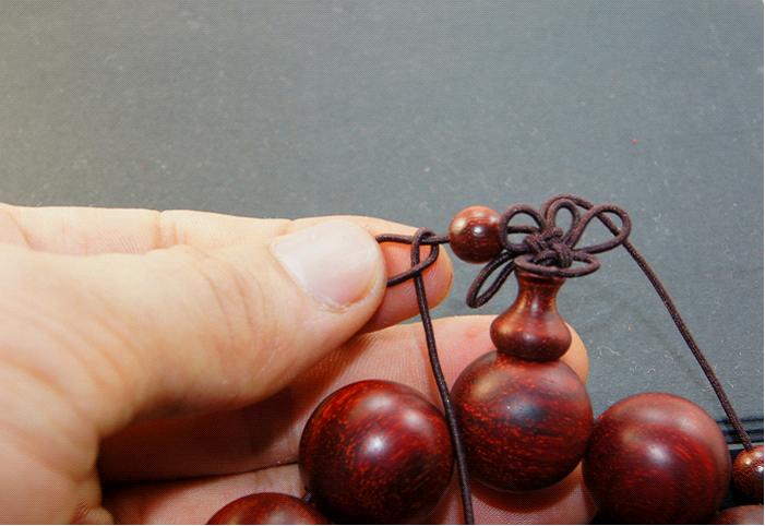 108佛念珠收尾打结教程,菩提念珠108颗怎么打结