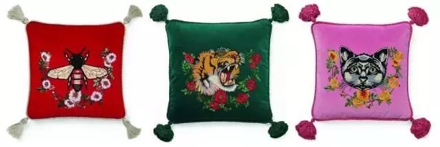 gucci图案抱枕,听说gucci出了宠物系列的单品