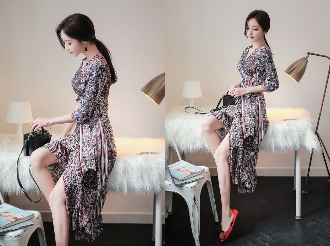 孙允珠青蓝碧波斜肩优雅礼裙鉴赏,孙允珠鹅黄淡雅轻纱微透百褶裙