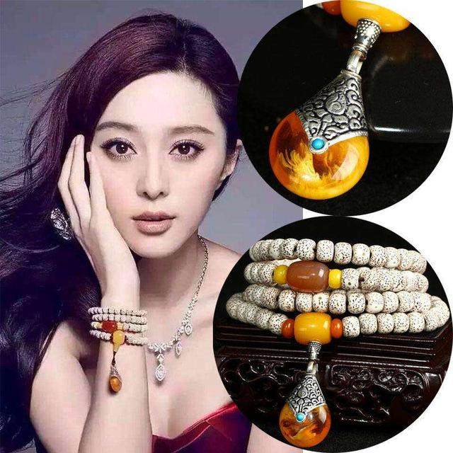 赵薇戴烤色蜜蜡,赵薇代言蜜蜡