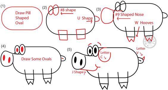 6-12岁儿童简笔画教程,猪妈妈的简笔画简单又好看