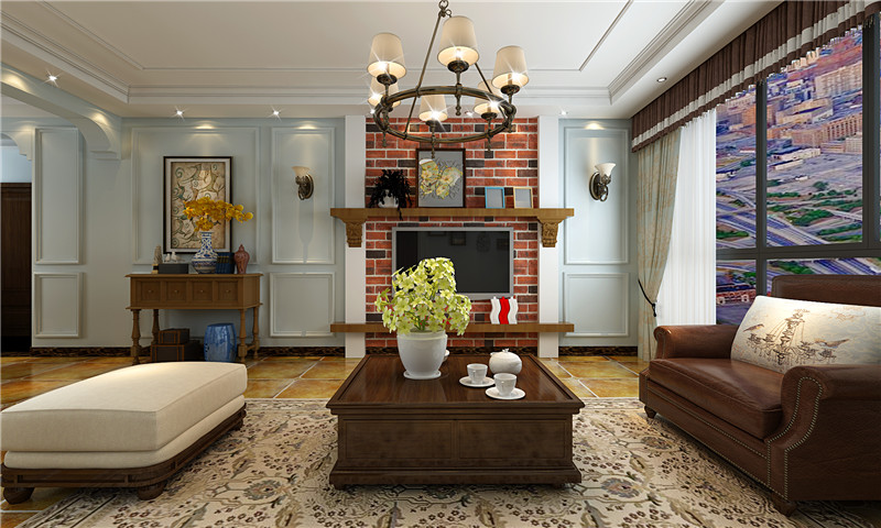 石家*家庄**装e站瑞府美式风装修，邻居都夸好看，纷纷拍照回去照做